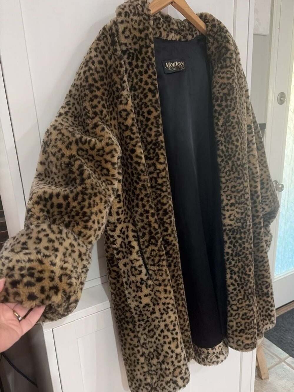 Vintage Monterey Fashions Leopard Print Faux Fur Swing Coat XL - Picture 3 of 12
